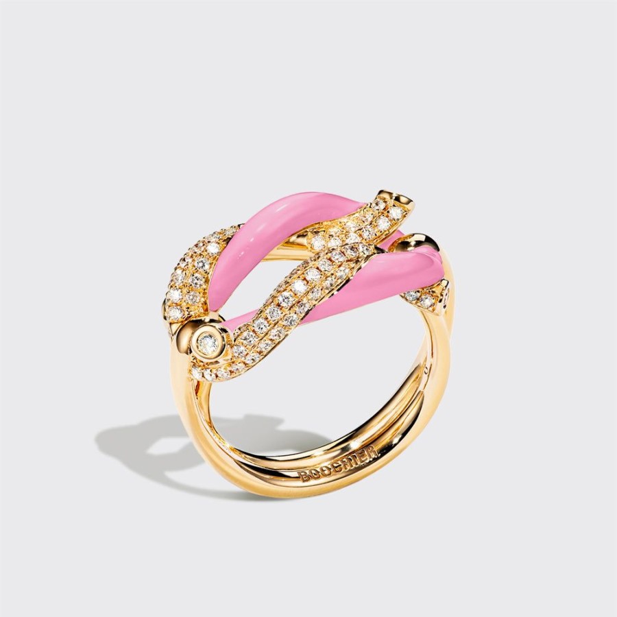 Jewelry Boochier | Jumbo Light Pink Fruit Hoops Buckle Ring