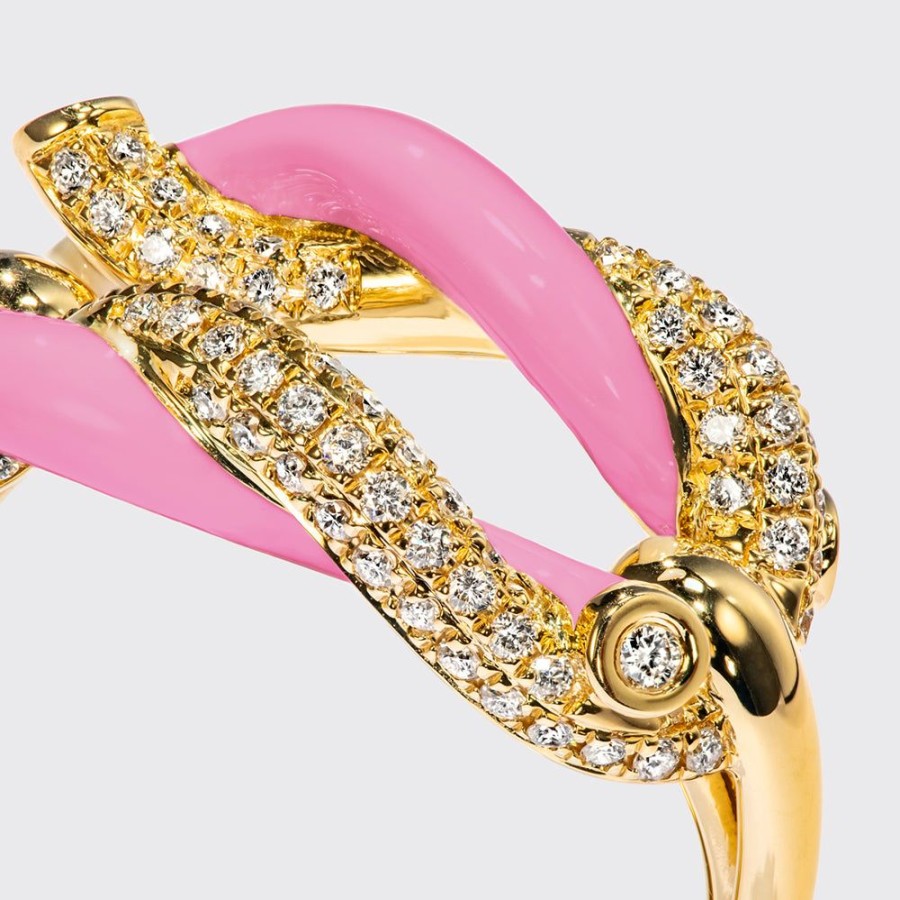 Jewelry Boochier | Jumbo Light Pink Fruit Hoops Buckle Ring