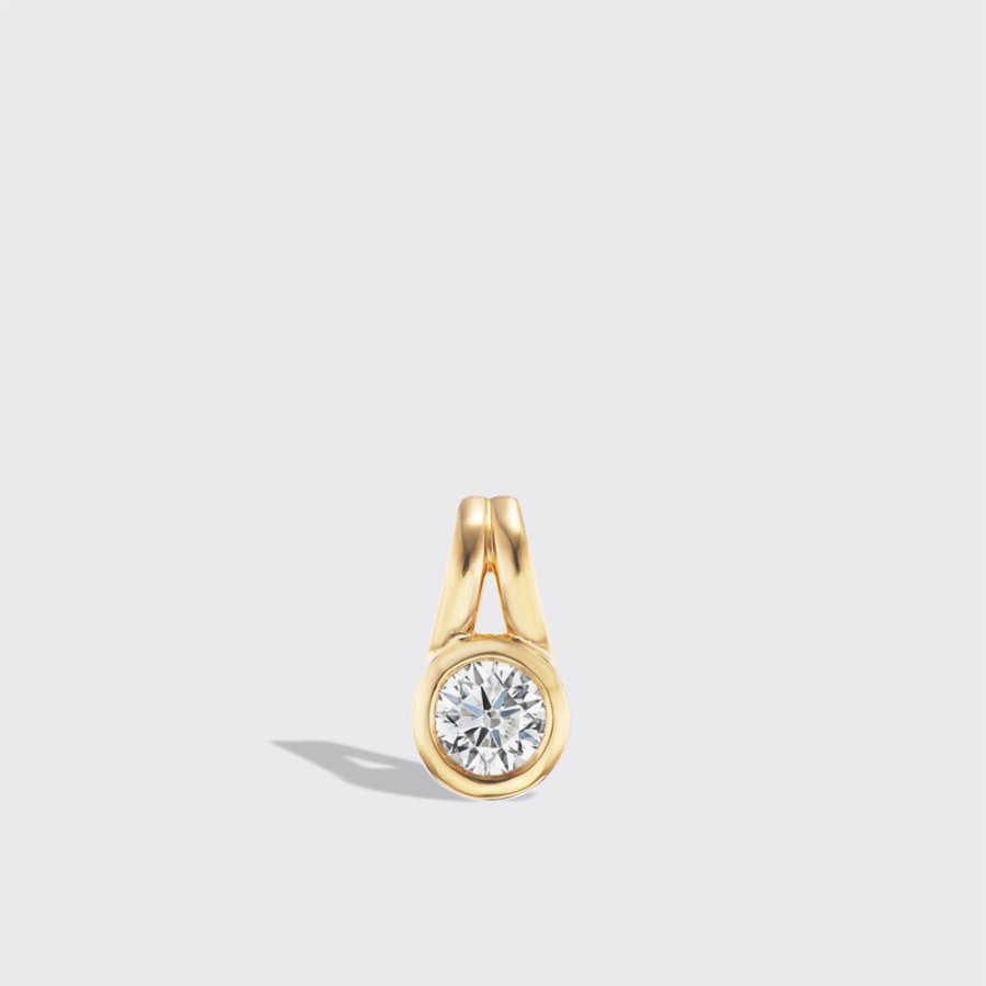 Jewelry Boochier | Round White Diamond Pendant