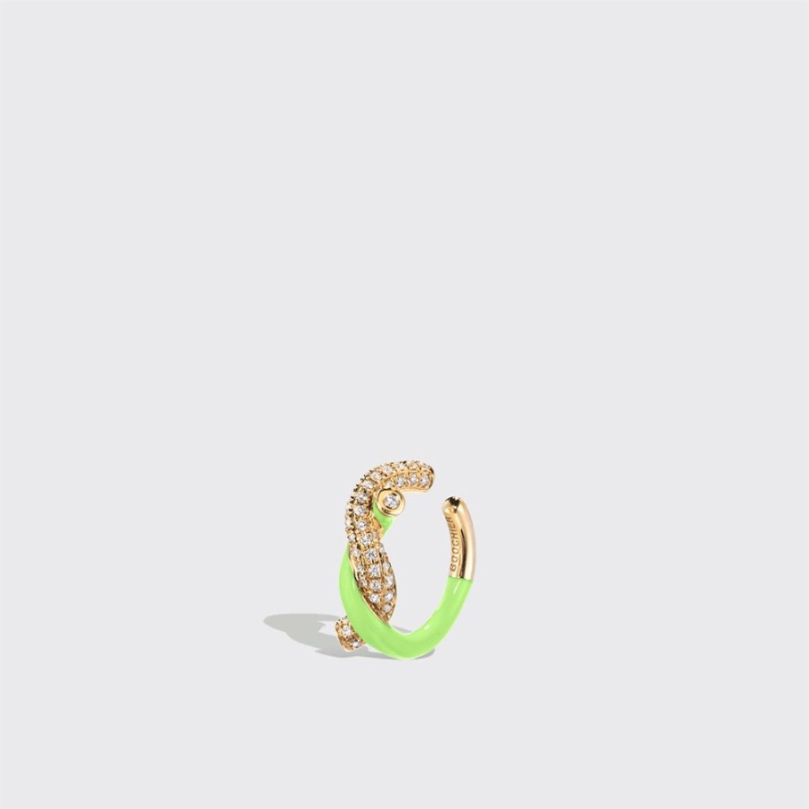 Jewelry Boochier | Lime Green Fruit Hoops Earcuff