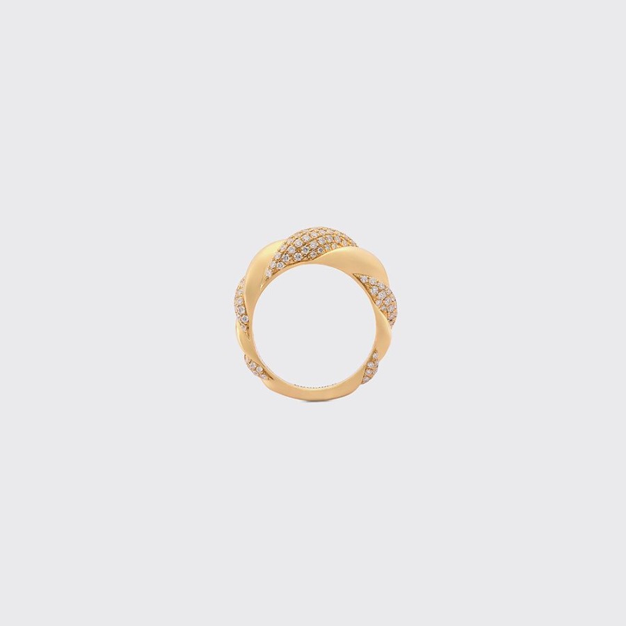 Jewelry Boochier | Yellow Gold Diamond Marshmallow Ring