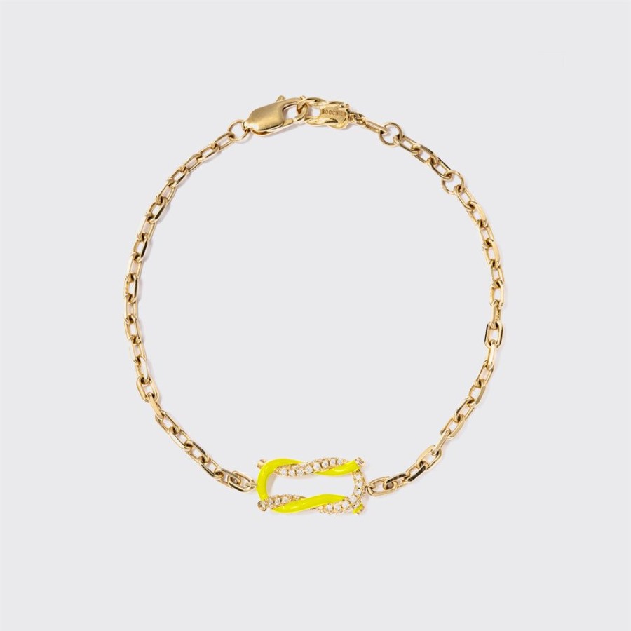 Jewelry Boochier | Neon Yellow Fruit Hoops Bracelet