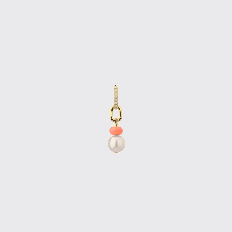 Jewelry Boochier | Orange Single Pearl Diamond B-Boy Earring