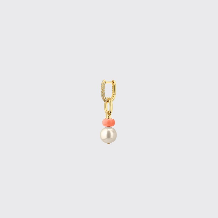 Jewelry Boochier | Orange Single Pearl Diamond B-Boy Earring