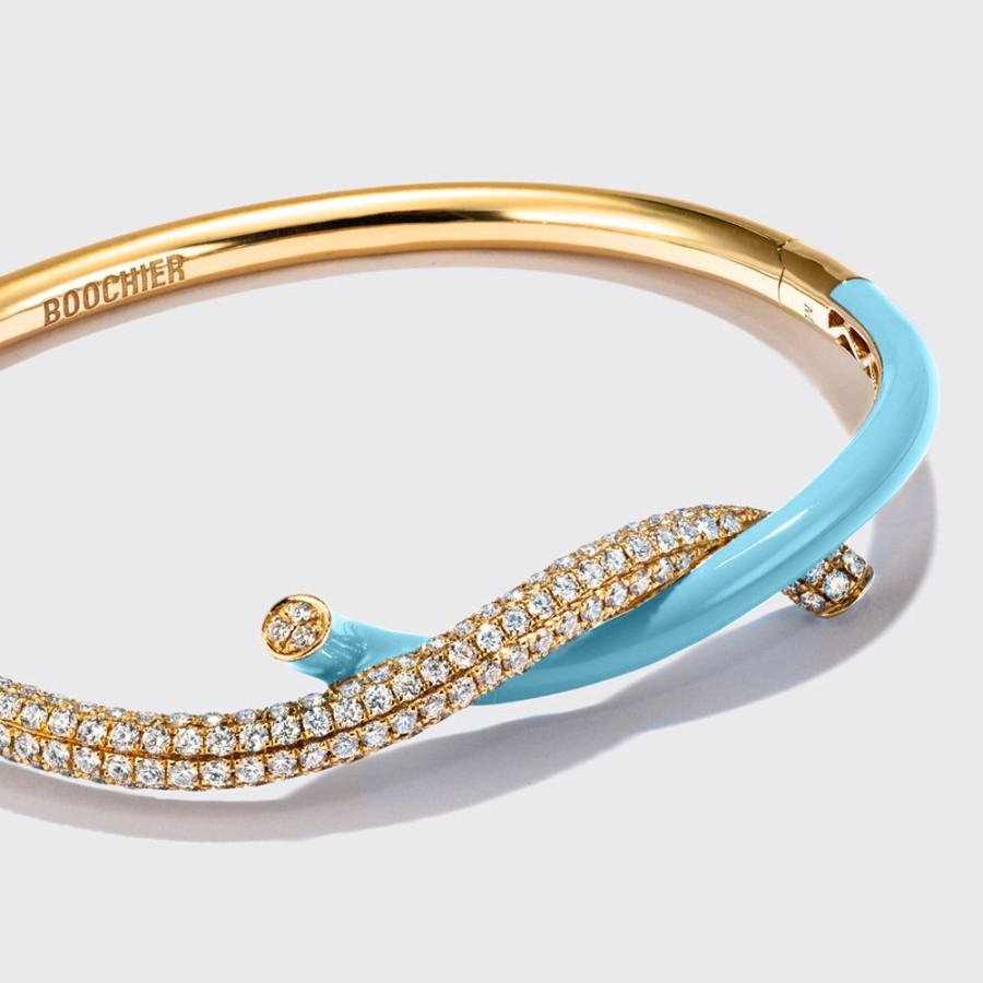 Jewelry Boochier | Light Blue Fruit Hoops Diamond Bangle