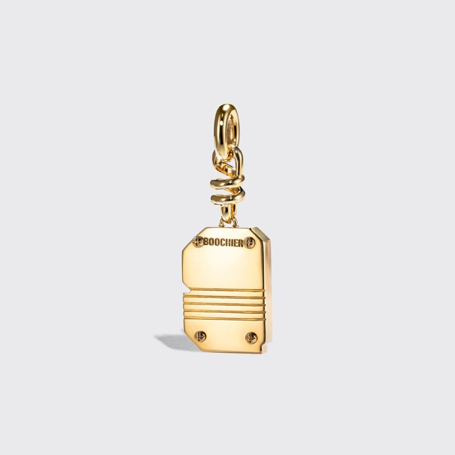 Jewelry Boochier | Yellow Gold Diamond Letter And Number Charm