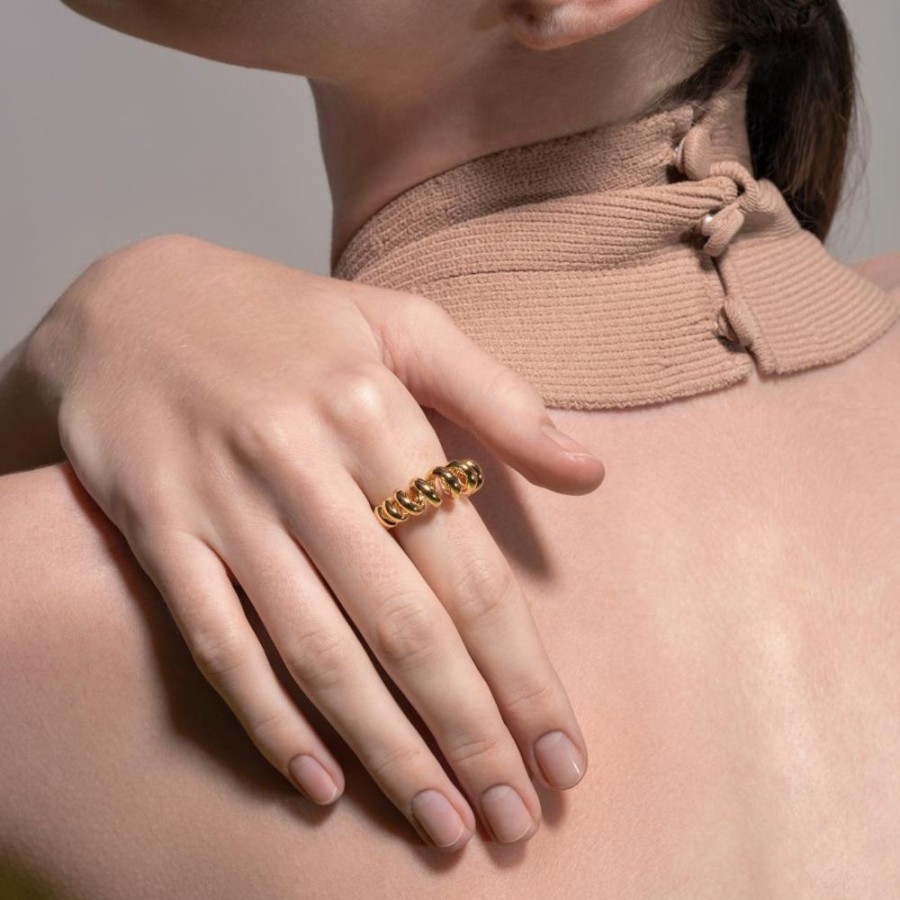 Jewelry Boochier | Jumbo Yellow Gold Slinkee Ring