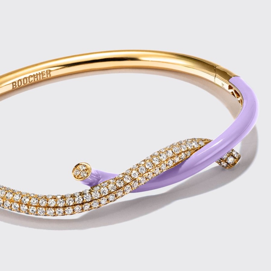 Jewelry Boochier | Lilac Fruit Hoops Diamond Bangle