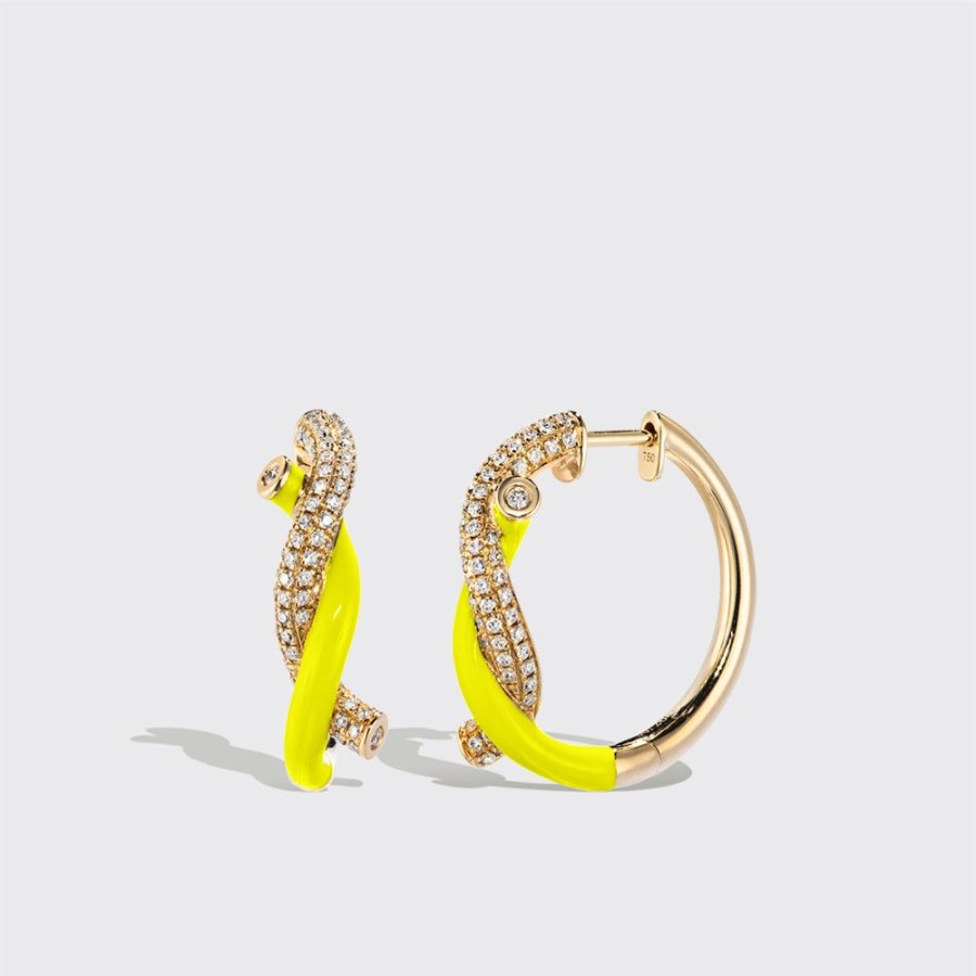 Jewelry Boochier | Neon Yellow Fruit Hoops Earrings