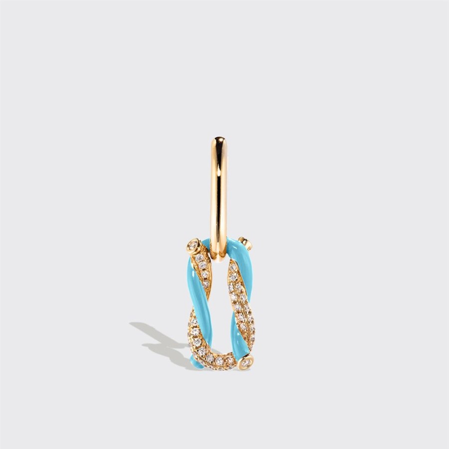 Jewelry Boochier | Light Blue Fruit Hoops Mono Earring