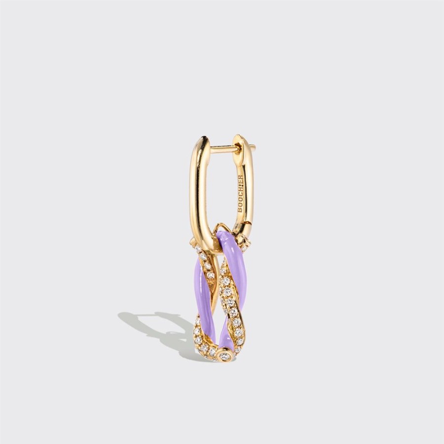 Jewelry Boochier | Lilac Fruit Hoops Mono Earring