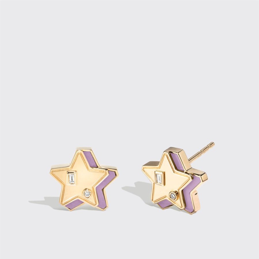 Jewelry Boochier | Phosphosiderite Yellow Gold Mini Star Studs