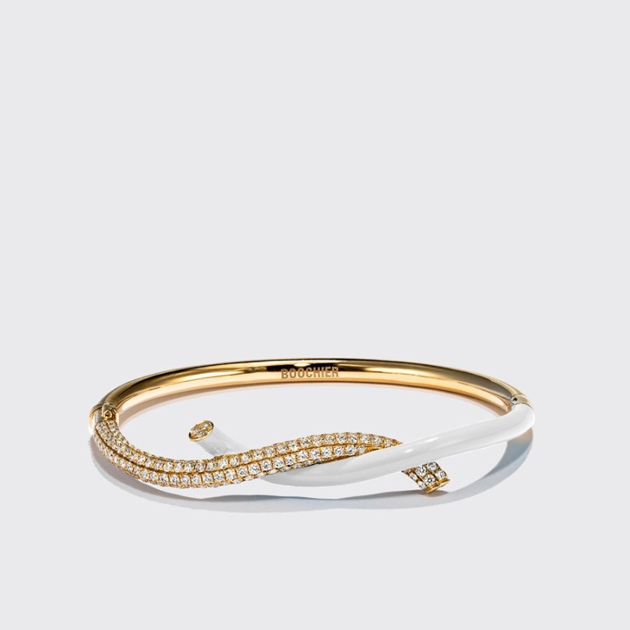 Jewelry Boochier | White Fruit Hoops Diamond Bangle