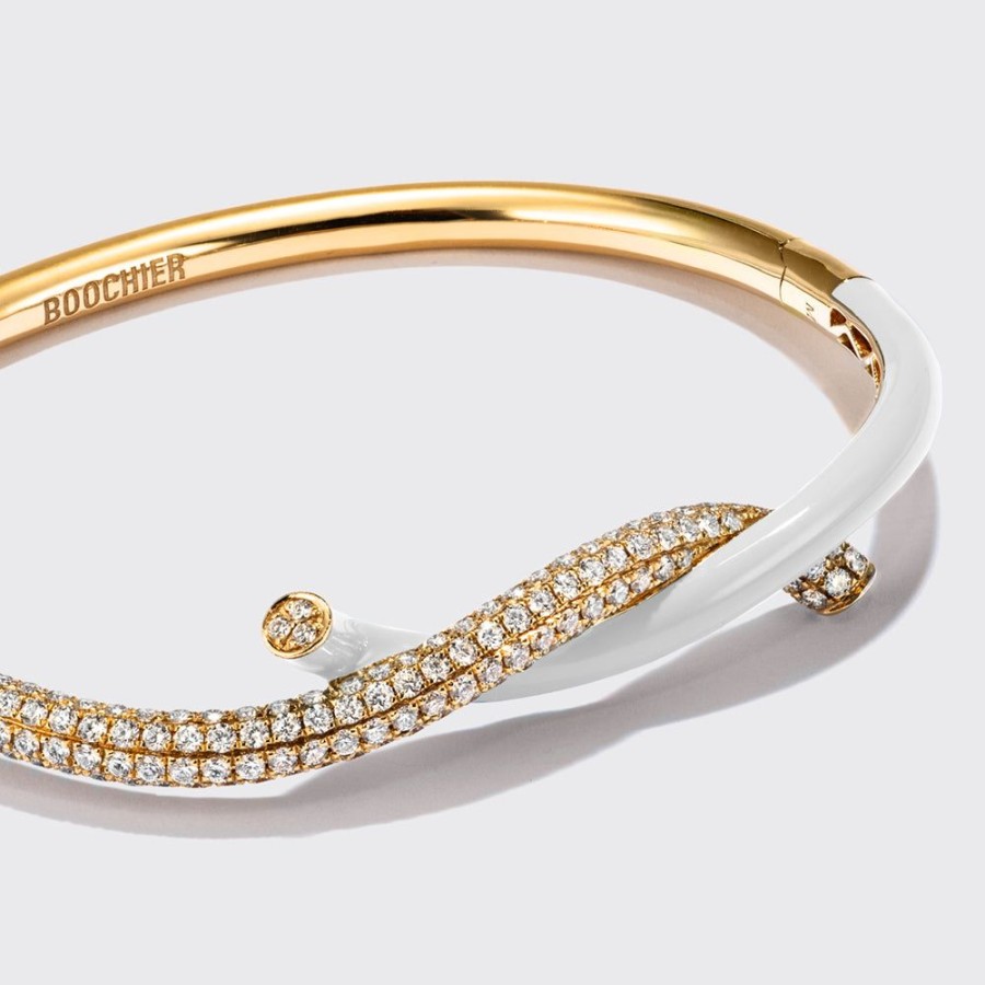 Jewelry Boochier | White Fruit Hoops Diamond Bangle