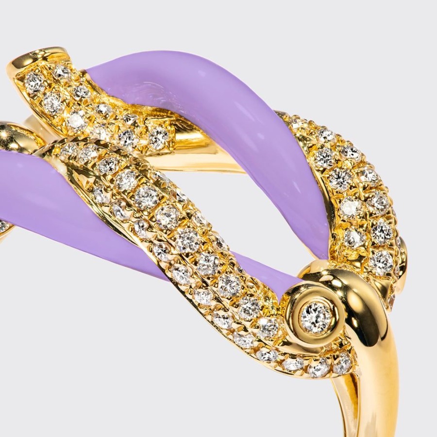 Jewelry Boochier | Jumbo Lilac Fruit Hoops Buckle Ring