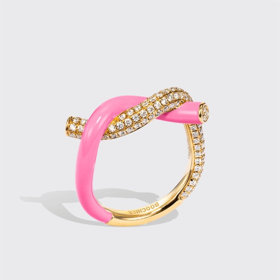 Jewelry Boochier | Hot Pink Fruit Hoops Diamond Ring