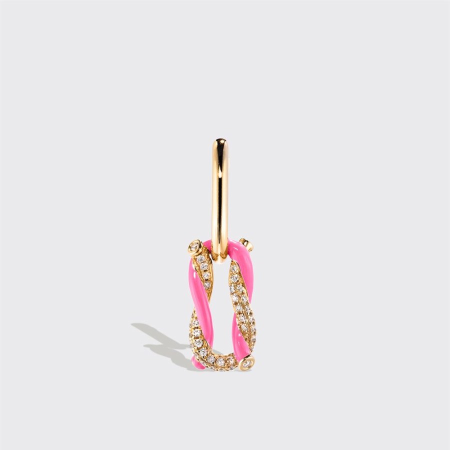 Jewelry Boochier | Hot Pink Fruit Hoops Mono Earring