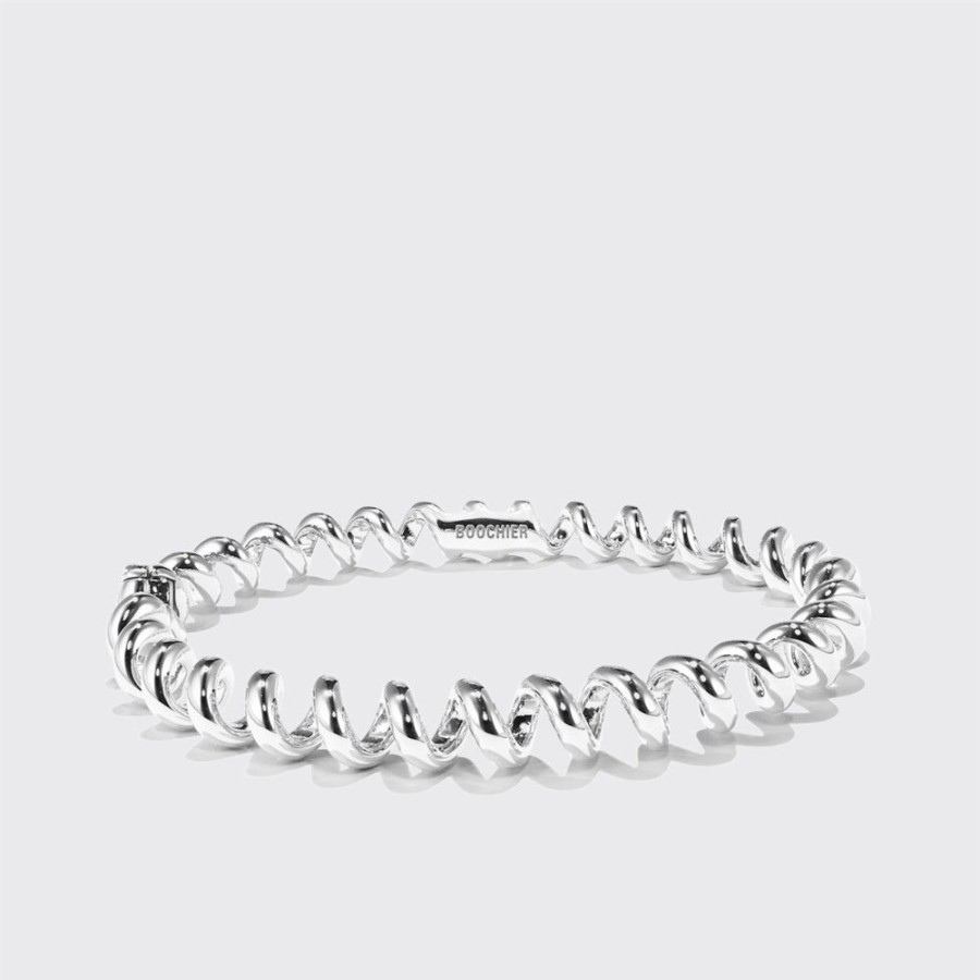 Jewelry Boochier | White Gold Slinkee Bangle