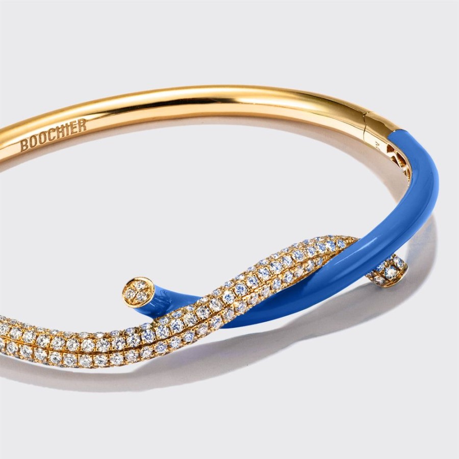 Jewelry Boochier | Dark Blue Fruit Hoops Diamond Bangle