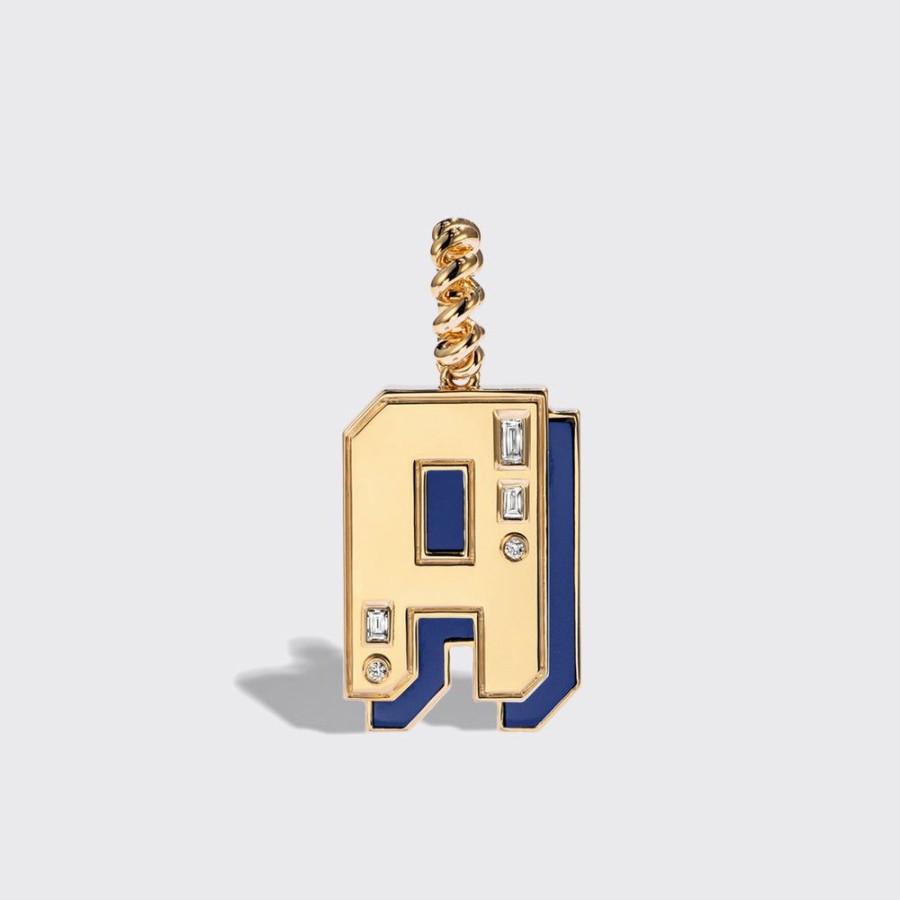 Jewelry Boochier | Jumbo Lapis Nostalgia Letter Pendant