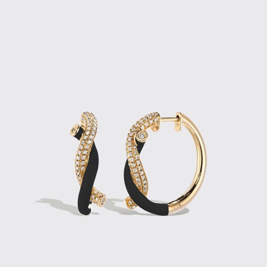 Jewelry Boochier | Black Fruit Hoops Earrings