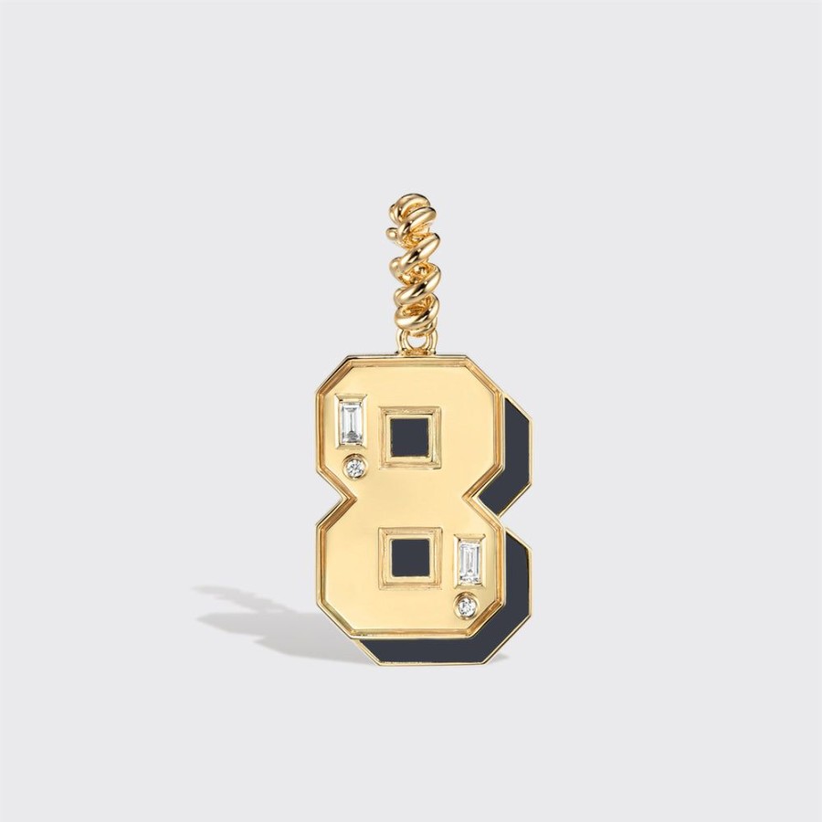 Jewelry Boochier | Jumbo Onyx Nostalgia Number Pendant