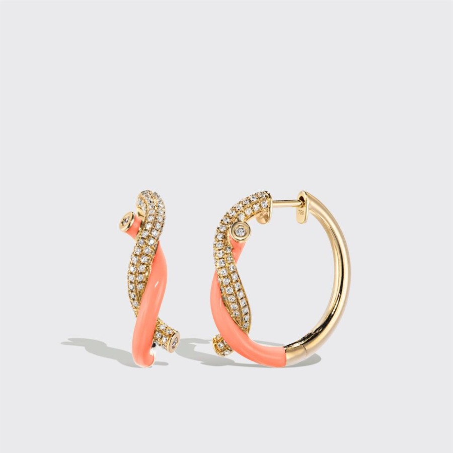 Jewelry Boochier | Orange Fruit Hoops Earrings