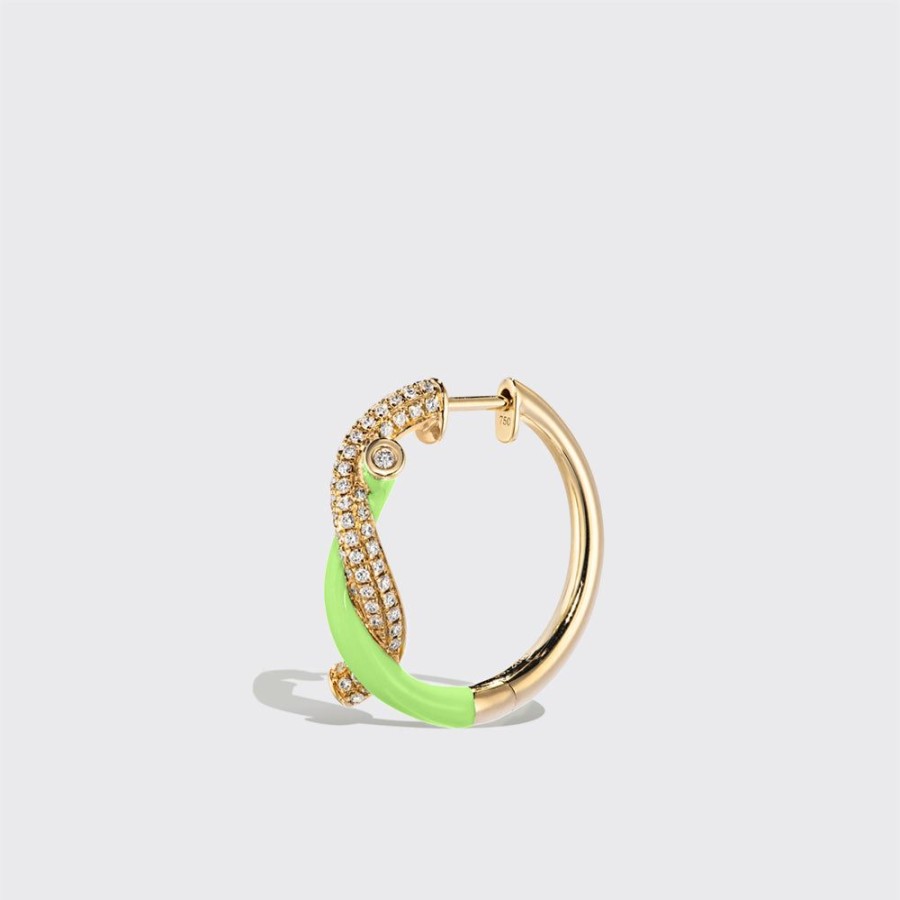 Jewelry Boochier | Lime Green Fruit Hoops Earrings