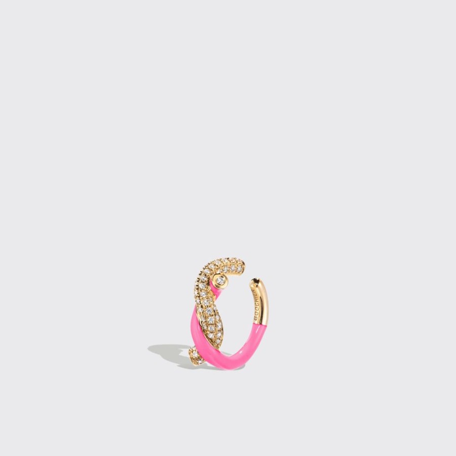 Jewelry Boochier | Hot Pink Fruit Hoops Earcuff