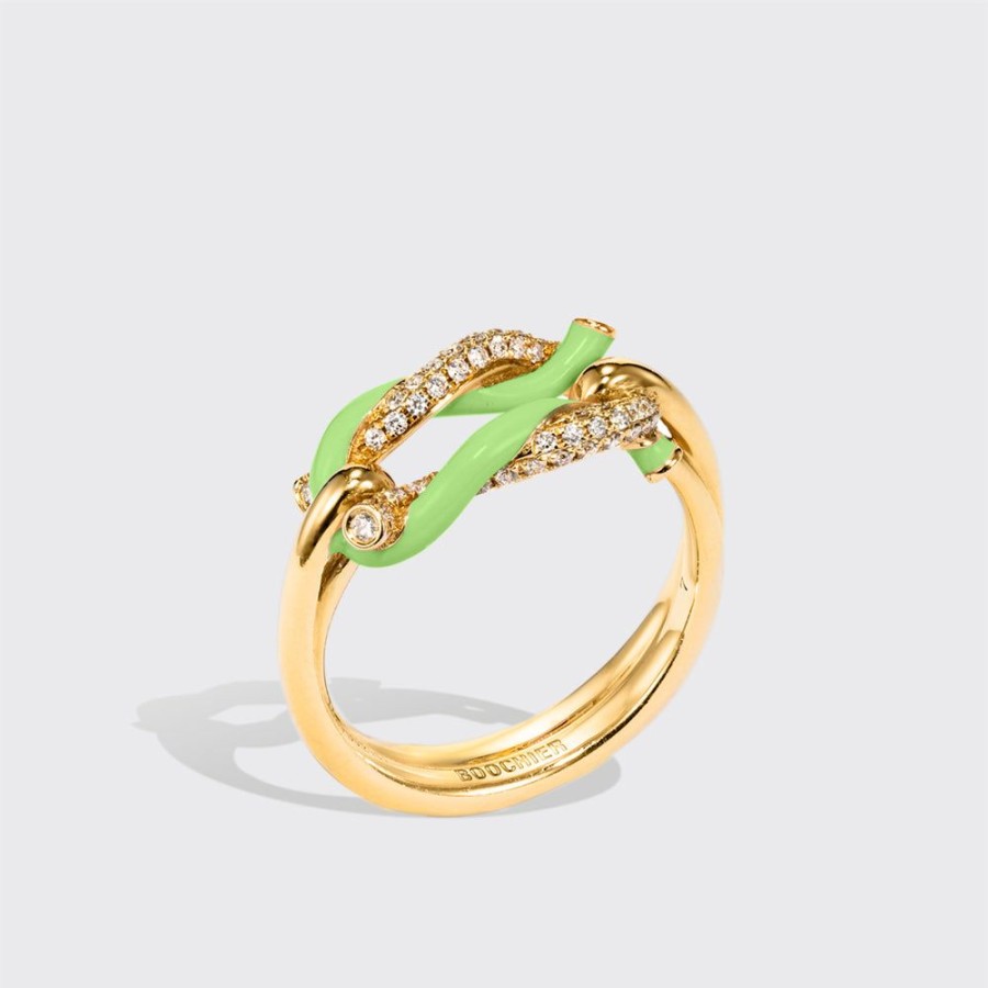 Jewelry Boochier | Lime Green Fruit Hoops Buckle Ring