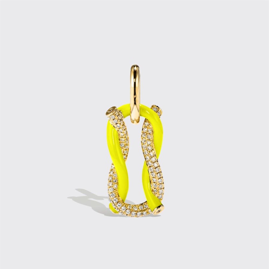 Jewelry Boochier | Neon Yellow Jumbo Fruit Hoops Pendant