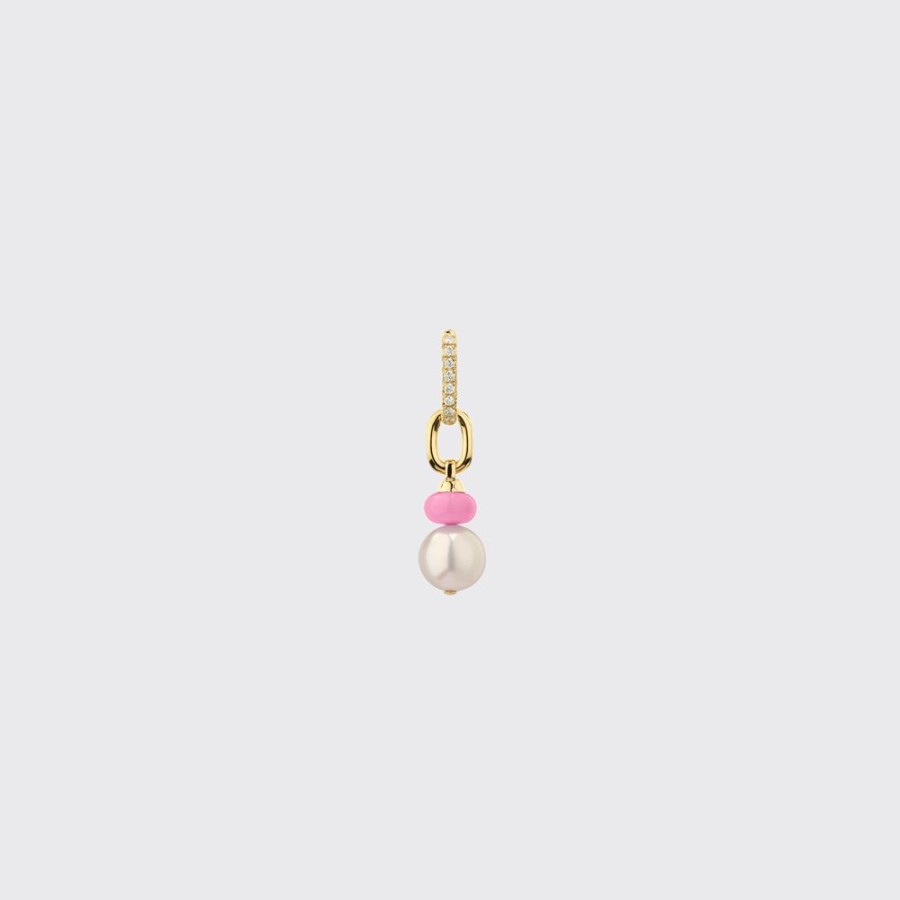 Jewelry Boochier | Light Pink Single Pearl Diamond B-Boy Earring