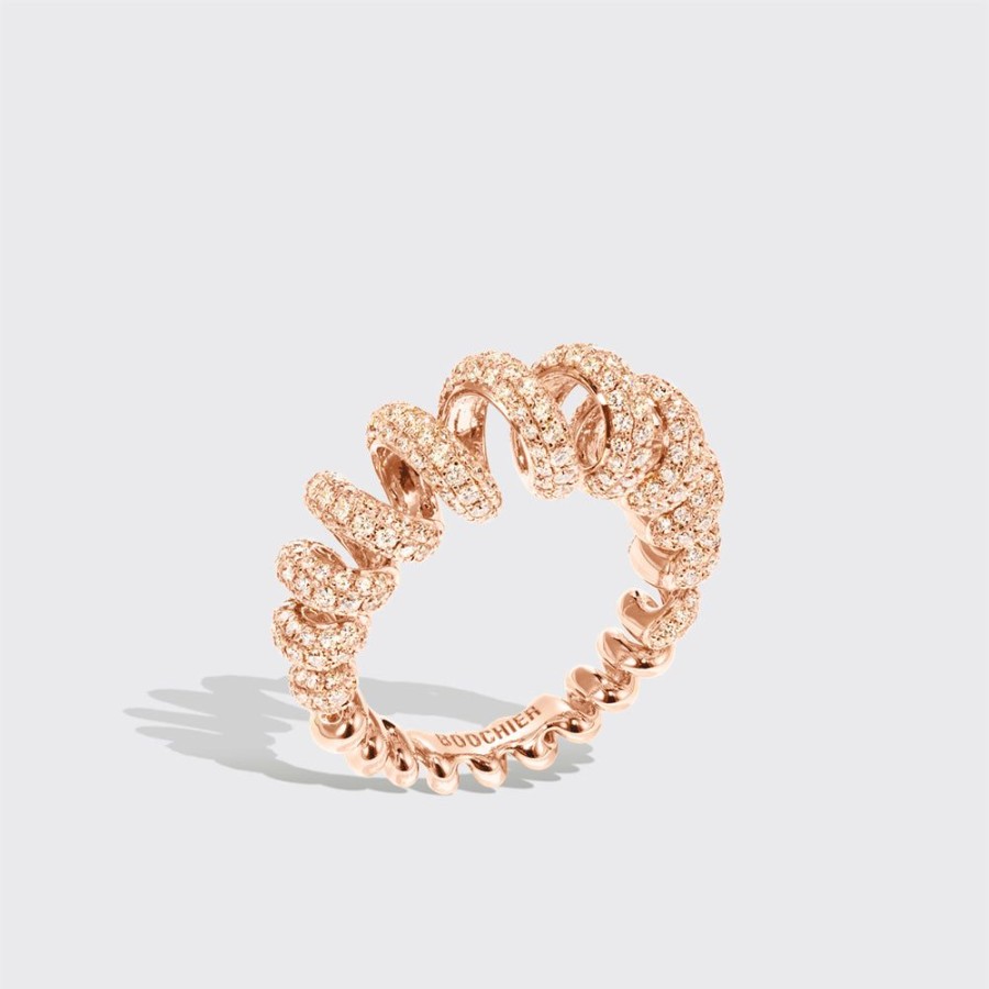 Jewelry Boochier | Rose Gold Diamond Slinkee Ring