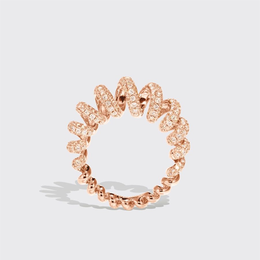 Jewelry Boochier | Rose Gold Diamond Slinkee Ring