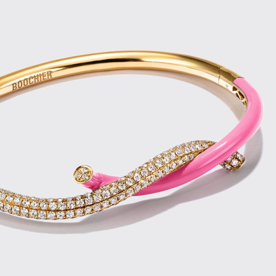 Jewelry Boochier | Hot Pink Fruit Hoops Diamond Bangle