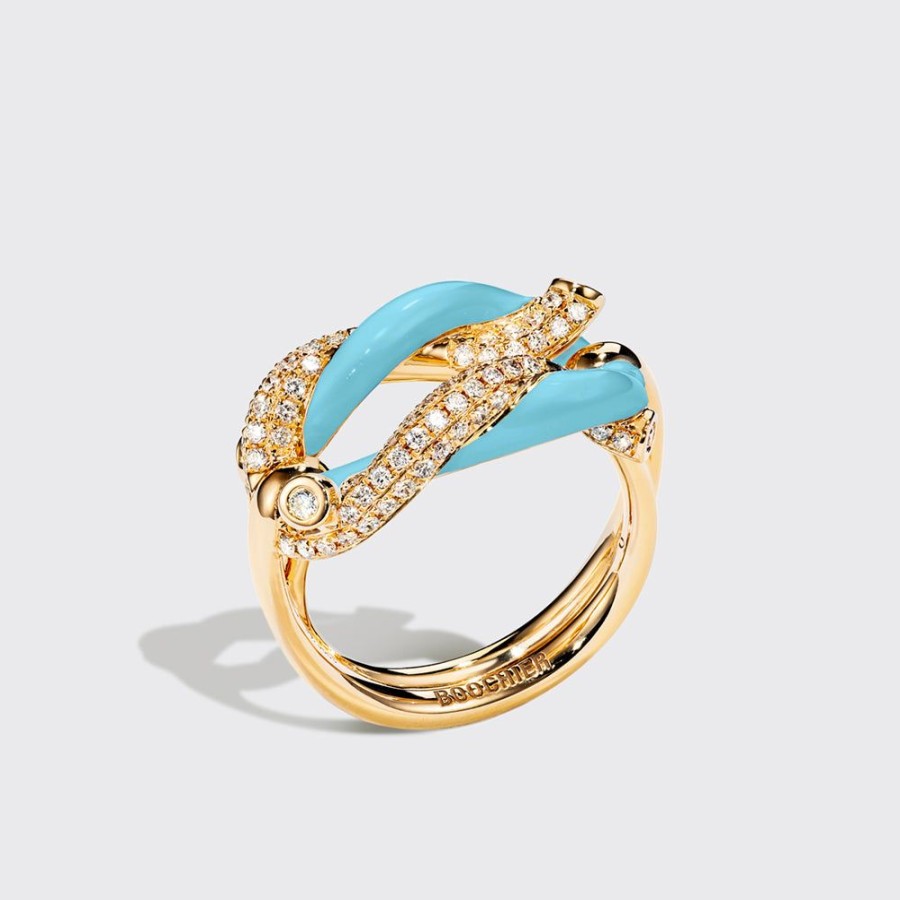 Jewelry Boochier | Jumbo Light Blue Fruit Hoops Buckle Ring