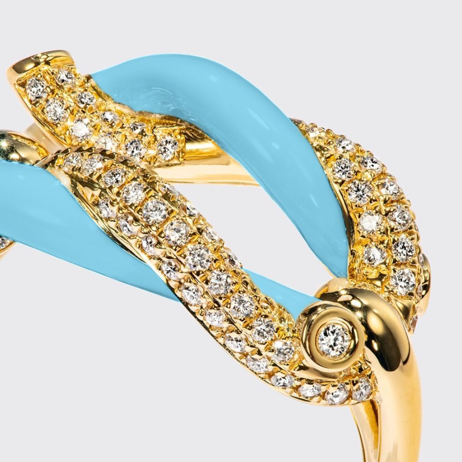 Jewelry Boochier | Jumbo Light Blue Fruit Hoops Buckle Ring