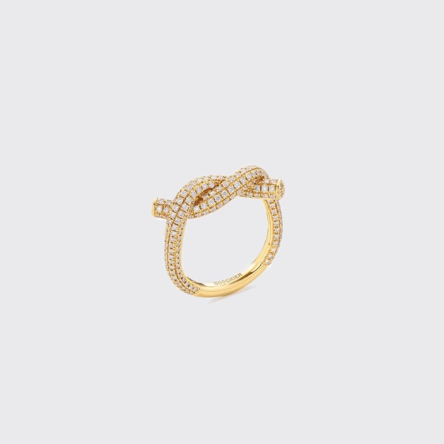 Jewelry Boochier | Yellow Gold Diamond Ties Ring