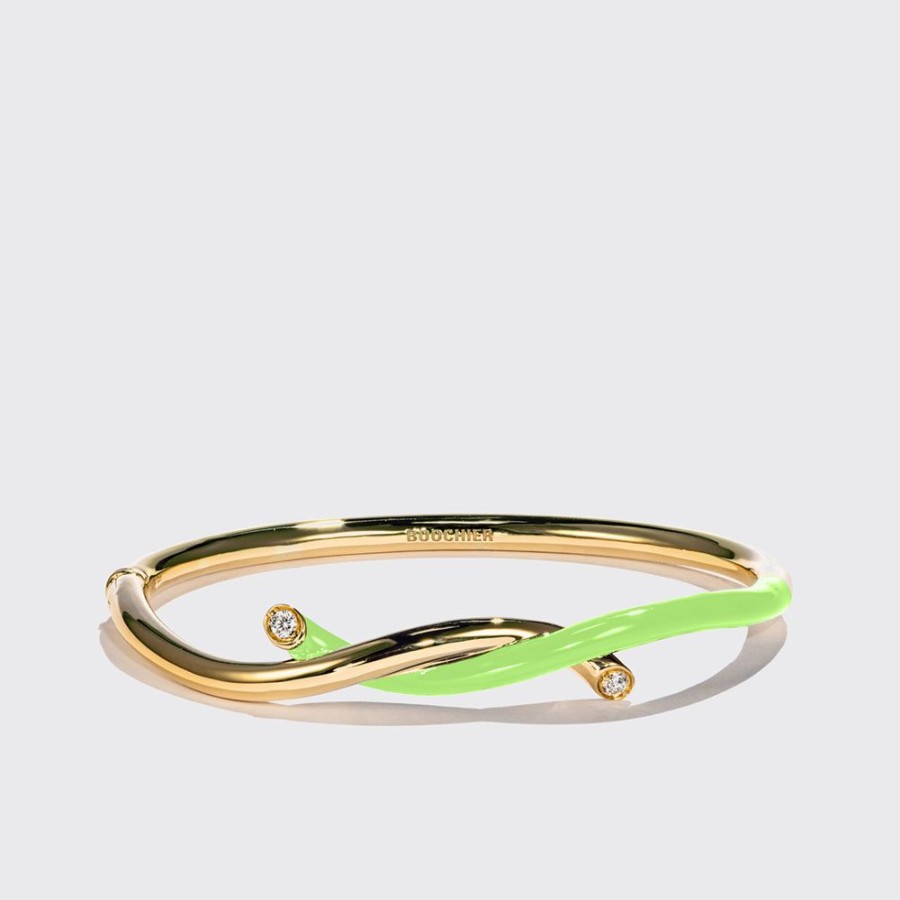 Jewelry Boochier | Lime Green Fruit Hoops Bangle