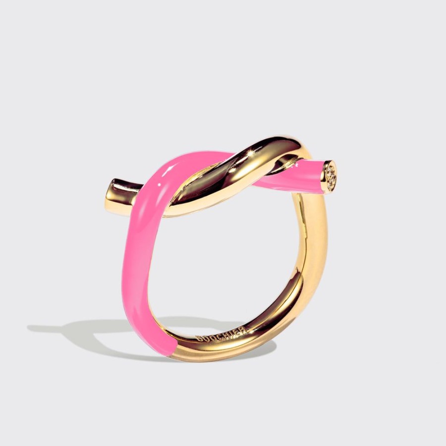 Jewelry Boochier | Hot Pink Fruit Hoops Ring