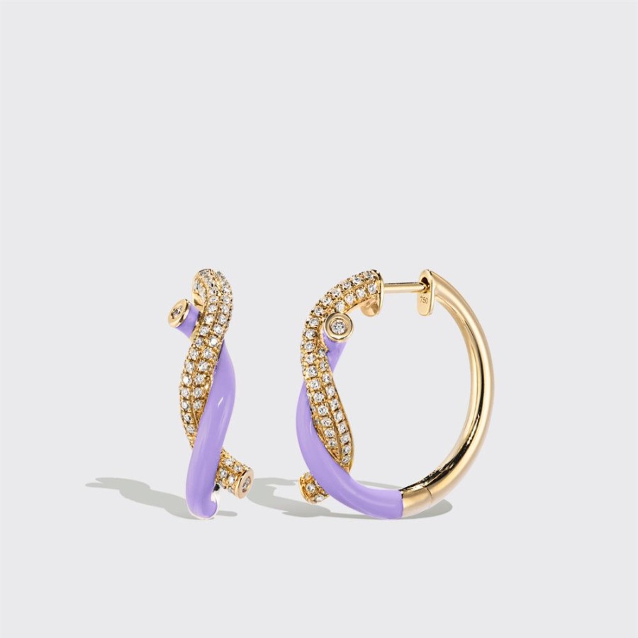 Jewelry Boochier | Lilac Fruit Hoops Earrings