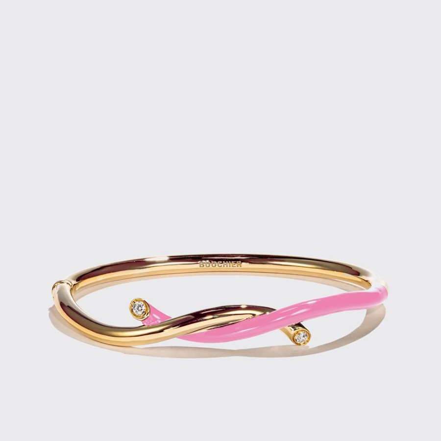 Jewelry Boochier | Light Pink Fruit Hoops Bangle