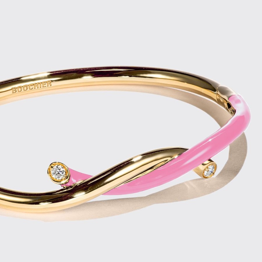 Jewelry Boochier | Light Pink Fruit Hoops Bangle