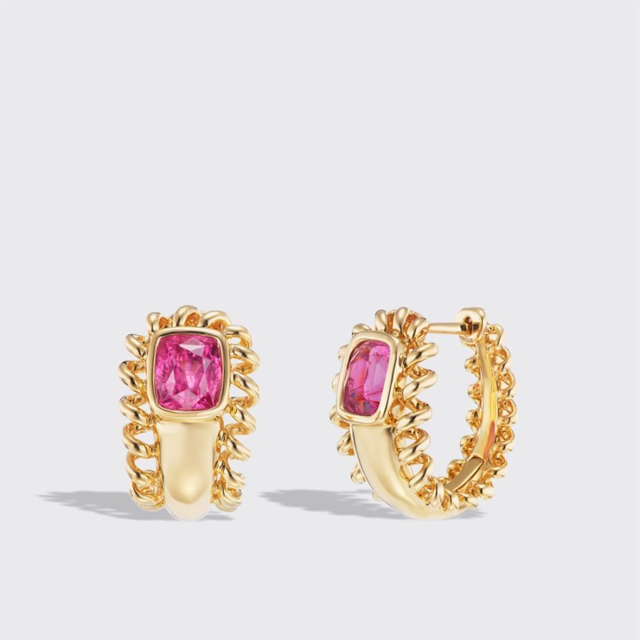 Jewelry Boochier | Small Yellow Gold Spinel Slinkee Icon Earrings