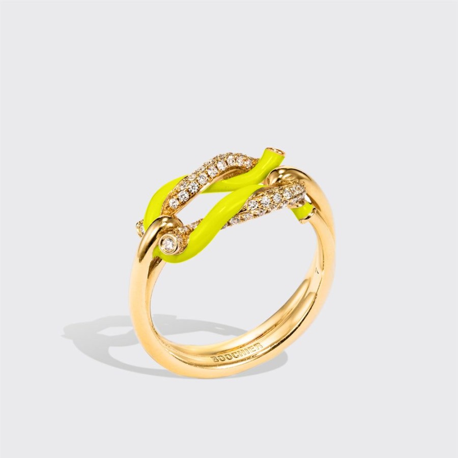 Jewelry Boochier | Neon Yellow Fruit Hoops Buckle Ring