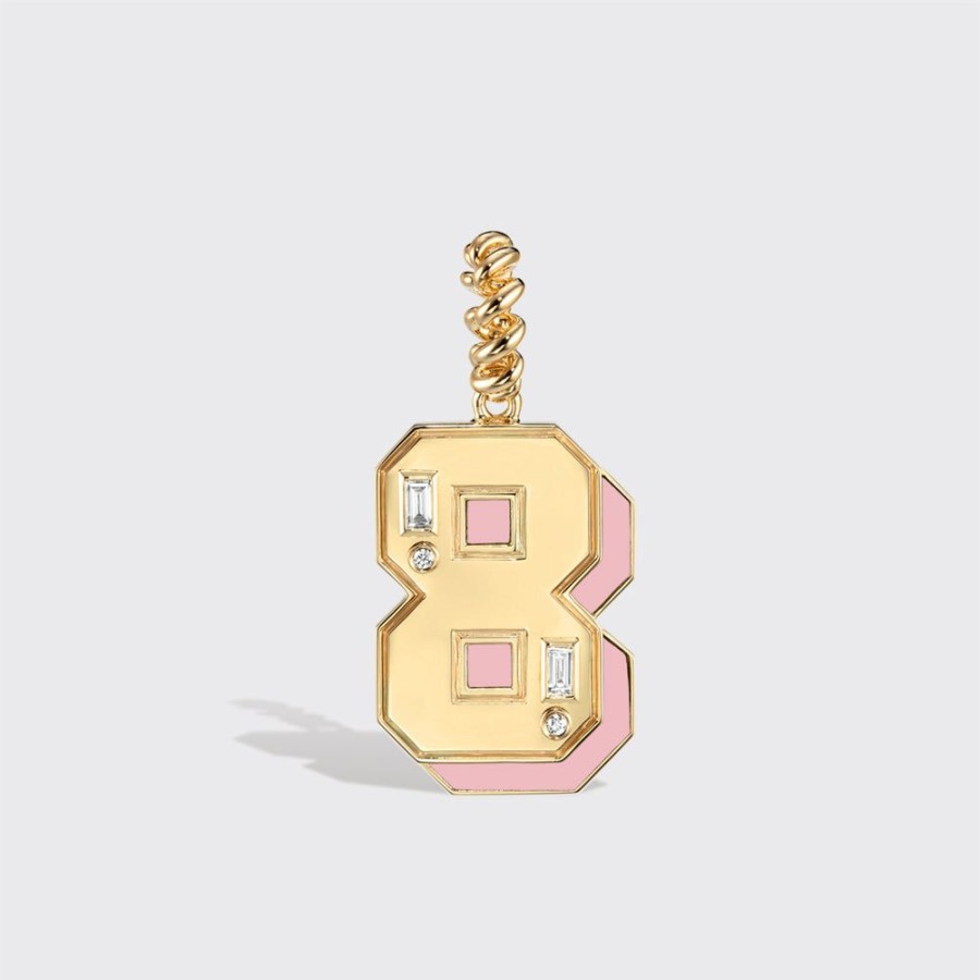 Jewelry Boochier | Jumbo Pink Opal Nostalgia Number Pendant