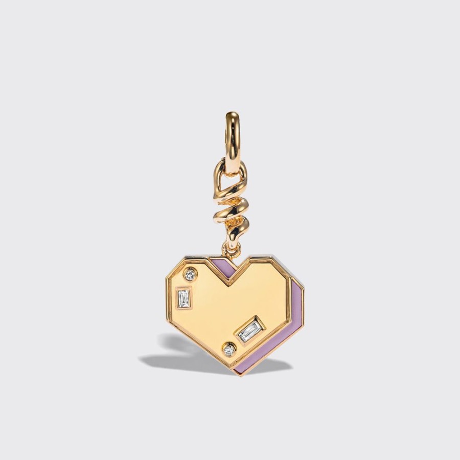 Jewelry Boochier | Phosphosiderite Yellow Gold Heart Charm