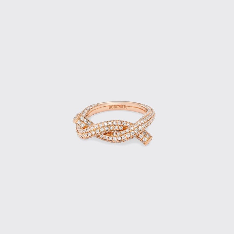 Jewelry Boochier | Rose Gold Diamond Ties Ring