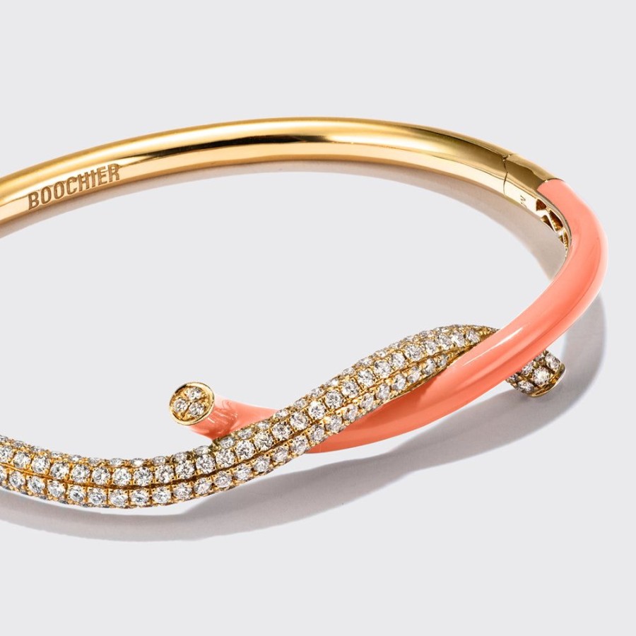 Jewelry Boochier | Orange Fruit Hoops Diamond Bangle