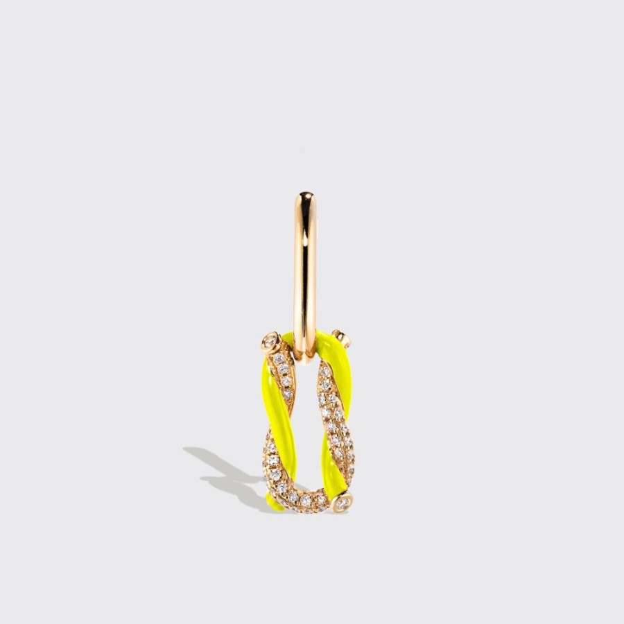 Jewelry Boochier | Neon Yellow Fruit Hoops Mono Earring